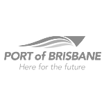 port of brisbane logo grey